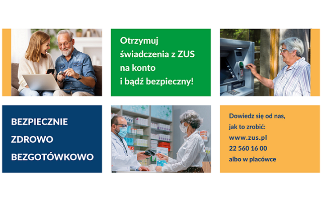 „Bezpiecznie, zdrowo, bezgotówkowo” - kampania ZUS