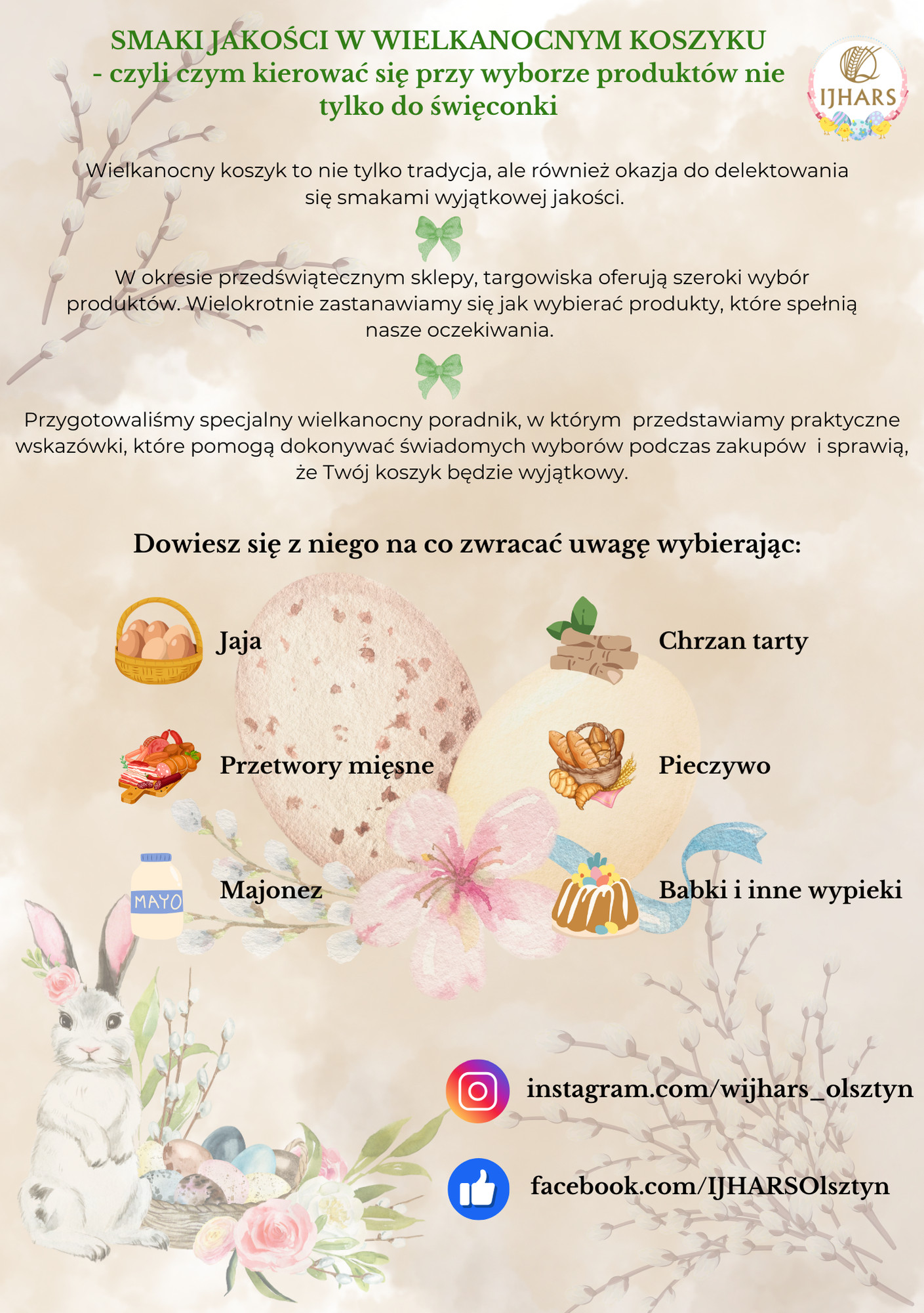 SMAKI JAKOŚCI W WIELKANOCNYM KOSZYKU – czyli czym kierować się przy wyborze produktów nie tylko do święconki