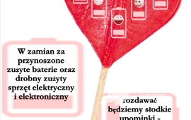 EkoWalentynki - zbiórka zużytych baterii oraz drobnego sprzętu elektrycznego i elektronicznego