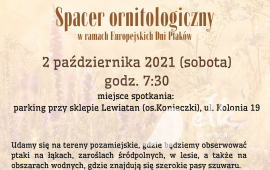 Europejskie Dni Ptaków - spacer ornitologiczny
