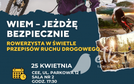 „WIEM – JEŻDŻĘ BEZPIECZNIE, CZYLI ROWERZYSTA W ŚWIETLE PRZEPISÓW RUCHU DROGOWEGO.”