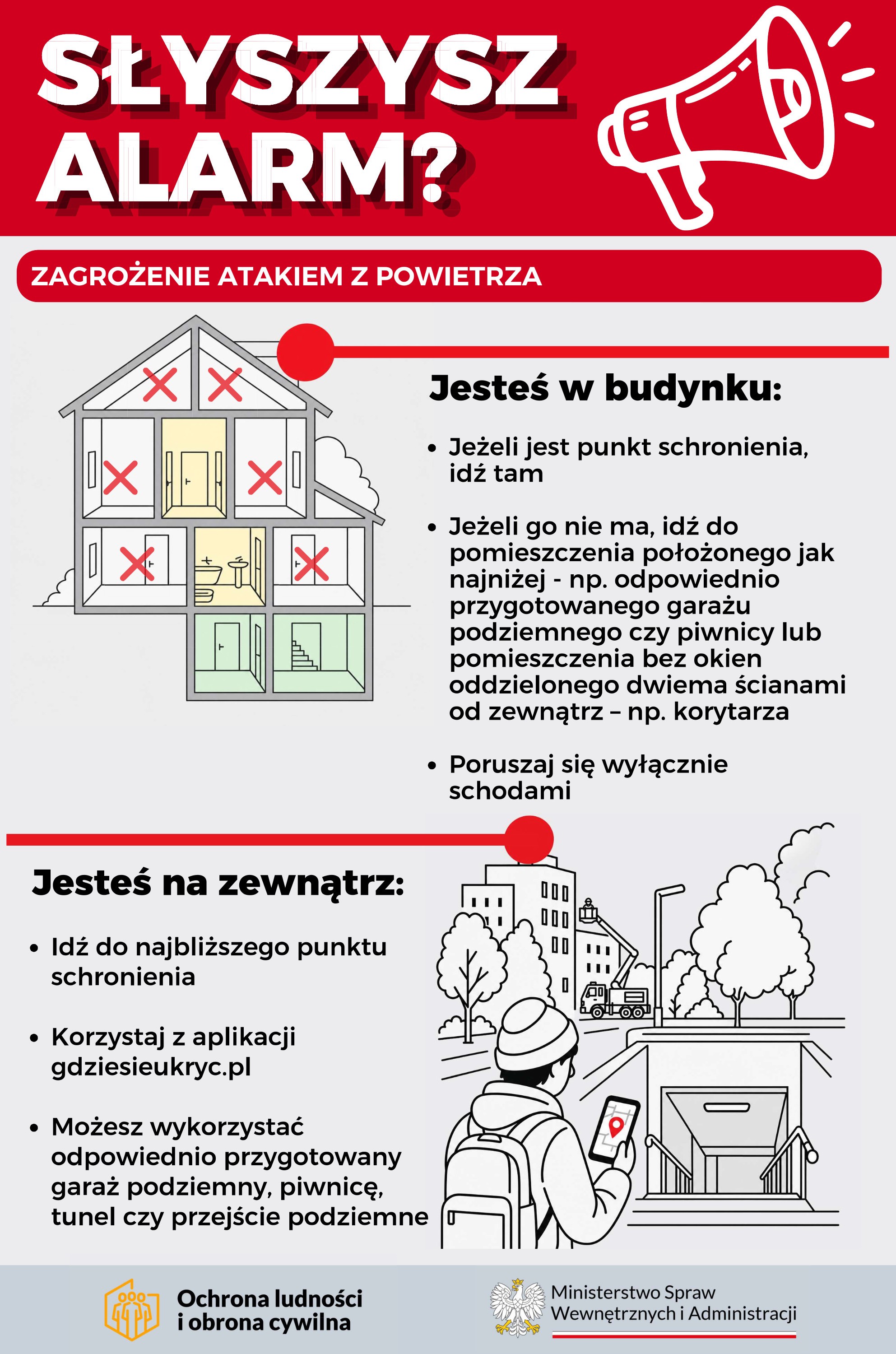 Kaip reaguoti oro atakos atveju?