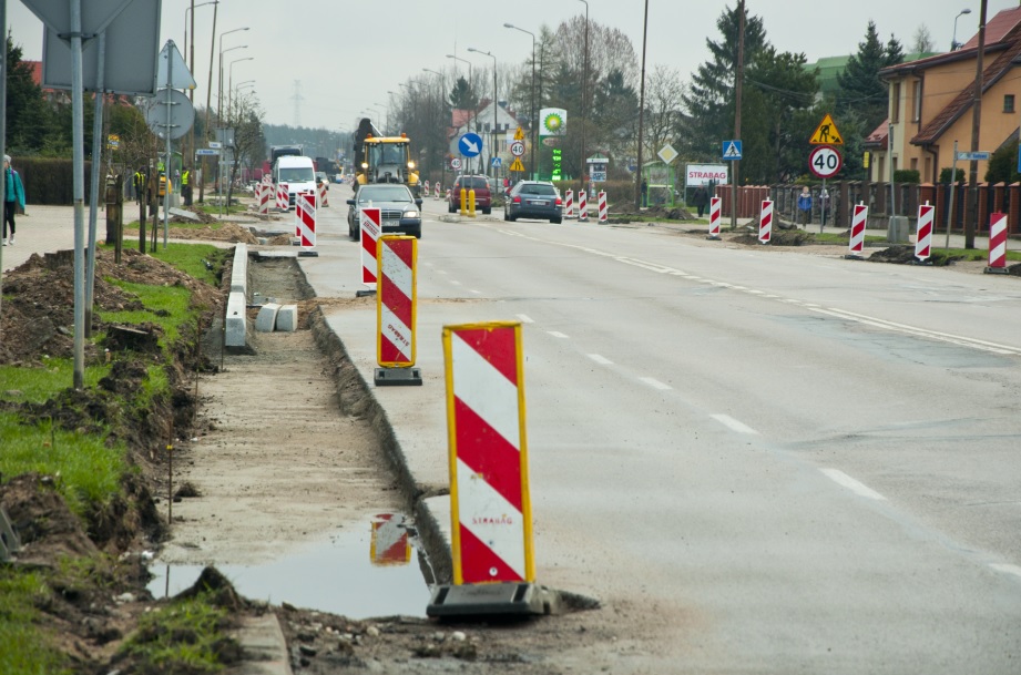 The next stage of work on the street of Suwalki