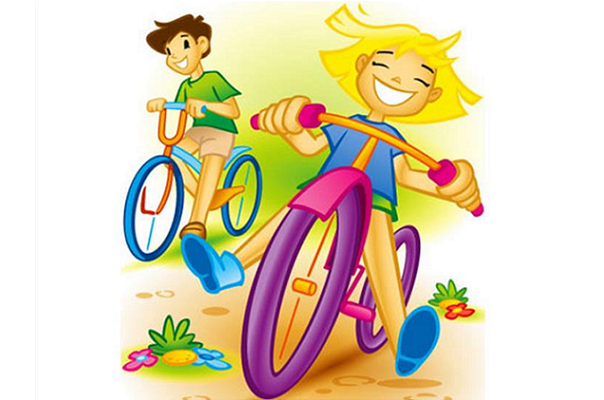 Nehmen Sie Teil an der Familie fahrradrallye
