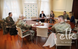 NATO military exercises with equipment show in Elk
