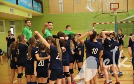 Volleyball players, Plus the League conducted training in school sports in ełk