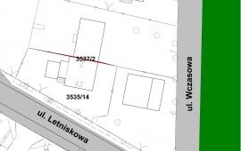 Wykaz nieruchomości gruntowej, położonej w Ełku przy ul. Letniskowej, o obszarze 0,0005 ha, przeznaczonej do sprzedaży w trybie bezprzetargowym