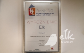 Ranking „Aktywizacja Sportowa Dzieci i Młodzieży” – miasto Ełk z wyróżnieniem