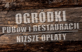 Niższe stawki opłat za ogródki przy lokalach gastronomicznych