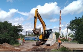 Construction of Norwida Street in Elk started
