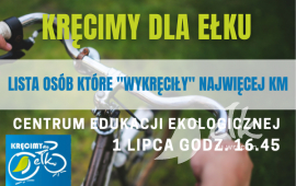 Lista ełczan z największą liczbą przejechanych km w akcji „Kręcimy dla Ełku”