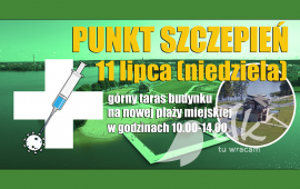 Jednodniowy punkt szczepień na nowej plaży miejskiej