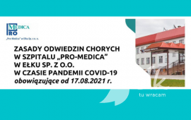Nowe zasady odwiedzin chorych w miejskim szpitalu