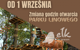 Zmiana godzin pracy w Parku Linowym