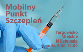 Mobilny punkt szczepień na targowisku miejskim