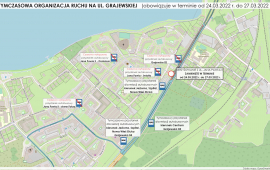 Cambiamento dell'organizzazione del traffico in via Grajewska