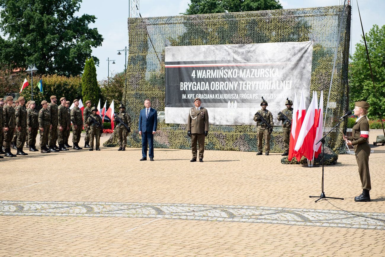 Stellvertretender Ministerpräsident, Minister für Nationale Verteidigung in Ełk beim WOT-Eid