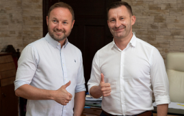 L'eurodeputato Tomasz Frankowski visita il presidente di Ełk