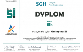 Ełk "Comune su 5!" nella classifica SGH