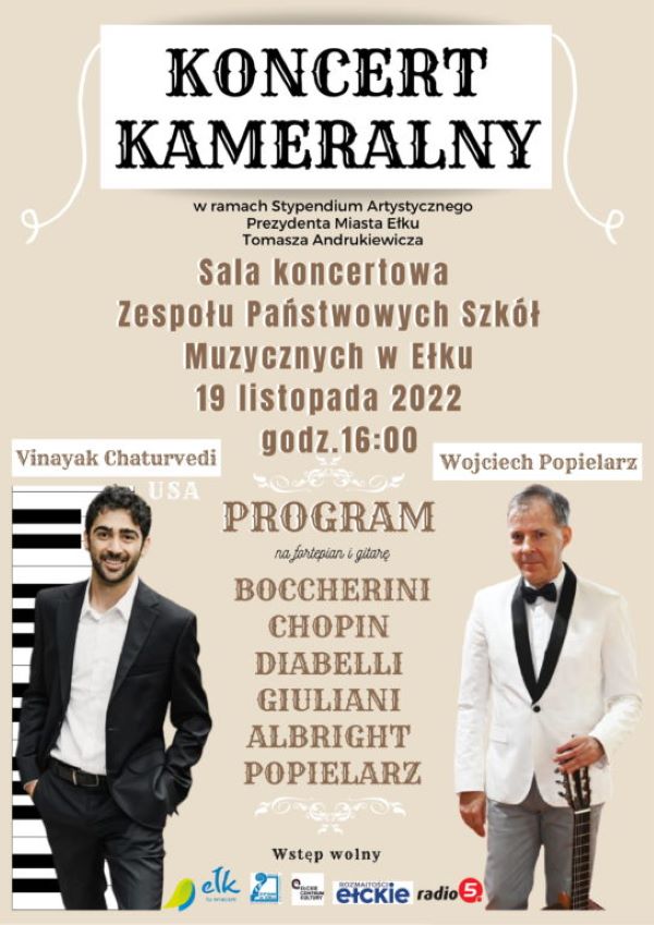 Koncert kameralny Vinayak Chaturvedi & Wojciech Popielarz
