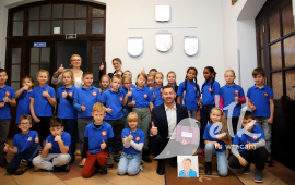 Dzieci w ełckim ratuszu