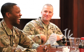NATO soldiers visit the town hall
