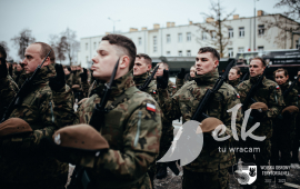 Solemn military oath of the Territorial Defence Forces soldiers in Ełk