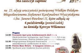 Dzień Pamięci Błogosławionego Stefana Kardynała Wyszyńskiego i Św. Jana Pawła II