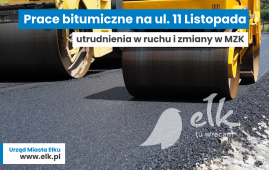Prace bitumiczne na ul. 11 Listopada