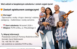 Bezpłatne szkolenie dla kandydatów na opiekunów zastępczych